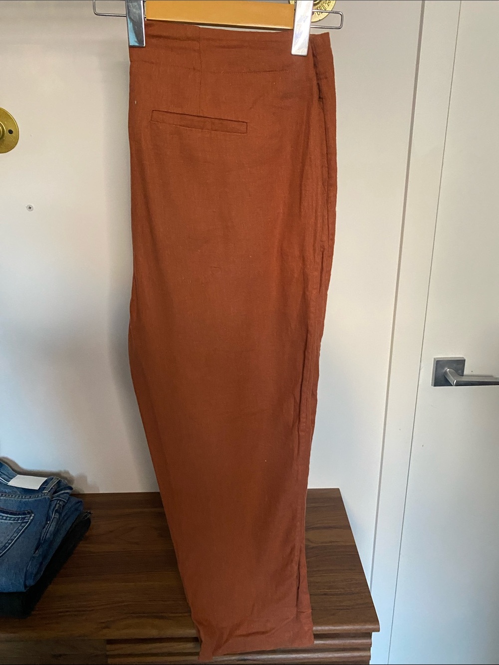 Simons Rust Orange Linen-Blend Jacket - Picture 11 of 17
